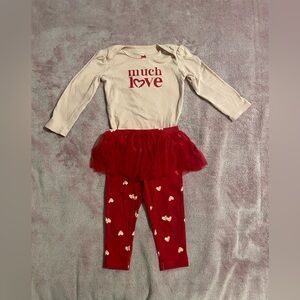 EUC Carter's 2 Piece Valentine's Set